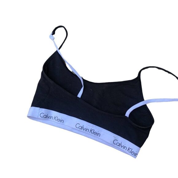 Calvin Klein Sports Bra Medium Black/White - Picture 2 of 7